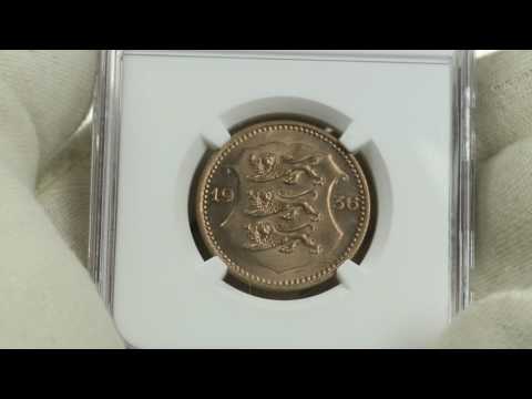 Coins.ee Auction 33. Estonia 50 senti 1936 - NGC MS63