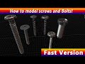 How to model a screw in Blender