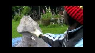 preview picture of video 'Workshop beeldhouwen 2013 Part 1 Farai Kasvinge Stone Pecker. Wie erstelle ich eine Stein Skulptur'