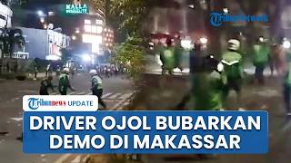 Detik-detik Driver Ojol Bubarkan Massa Aksi Demo 3 Dekade Amarah di Kampus UMI Makassar