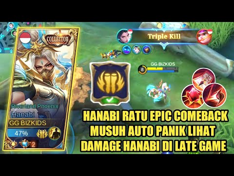HANABI JANGAN DIKASIH LATE GAME KALAU GAK KEPENGEN EPIC COMEBACK - DAMAGENYA SAKIT BANGET - MLBB