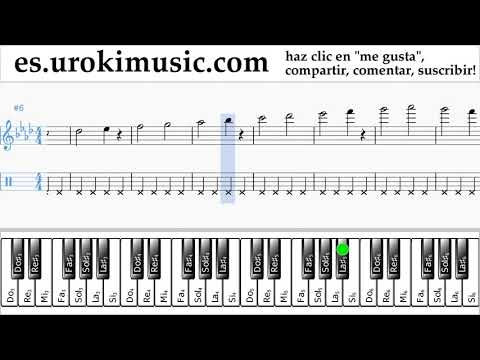 Tutorial de Piano (mano derecha) Miley Cyrus - Malibu Clases Notas Parte#1 um-i927