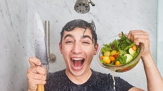 Cooking In The Shower Challenge | Eitan Bernath