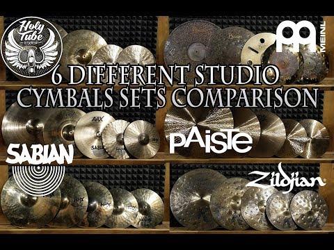 6 Different Studio Cymbals Sets comparison MEINL, SABIAN, ZILDJIAN, PAISTE
