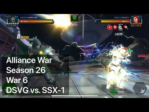 MCOC AW S26 War 6 - DSVG vs SSX-1 - Path 1/5 with Doom, Falcon, Quake