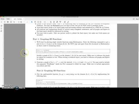 Math 1C Lab & Wolfram Introduction
