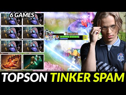 Topson 6 Tinker games in a row - TI Winning pick is Right HERE!