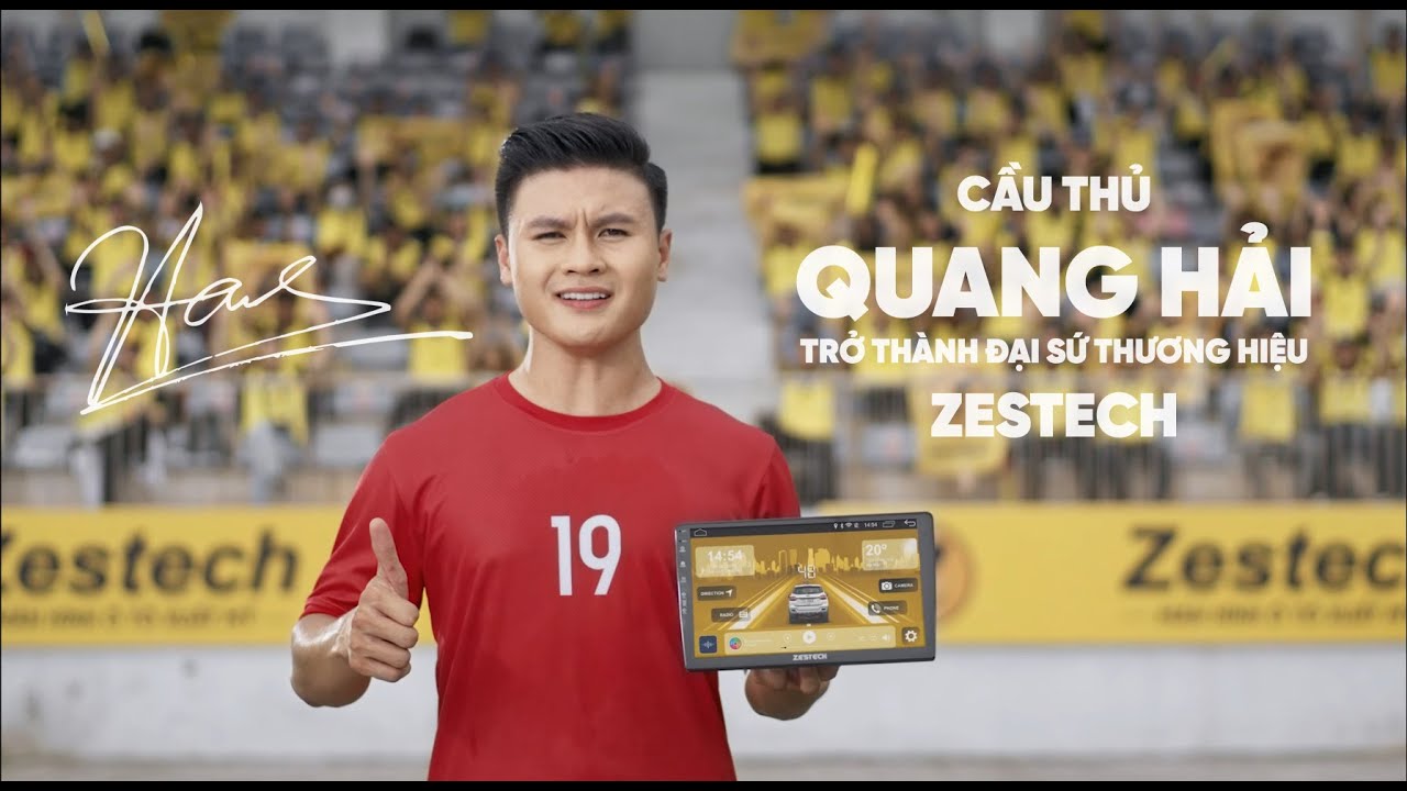 Cầu thủ Quang Hải – Đại sứ thương hiệu màn hình ô tô Zestech