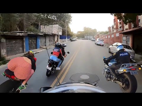 7 Persecuciones POLICIALES de motos en FUGA de INFARTO |  Parte 2