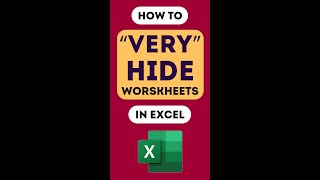 Excel Trick: How to Hide / Very hide #Excel worksheets - How to Unhide Hidden and Very Hidden Sheets
