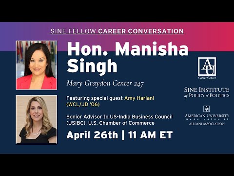 Hon. Manisha Singh - Career Conversation - YouTube