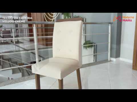 Video thumbnail of Conjunto Com 4 Cadeiras Para Sala de Jantar Carol Rufato