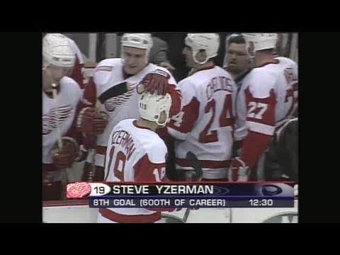 99/00 RS: Edm @ Det Highlights - 11/26/99 (Yzerman's 600th Goal)