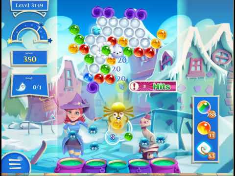 Bubble Witch 2 Saga Level 3149 with no booster & 1 bubbles left