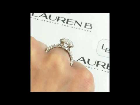 2.40 ct Cushion Cut Diamond Halo Engagement Ring