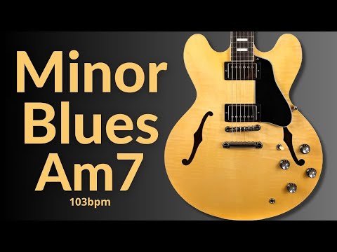 Strong Groove Blues Guitar Backing Track in A Minor (Am7)