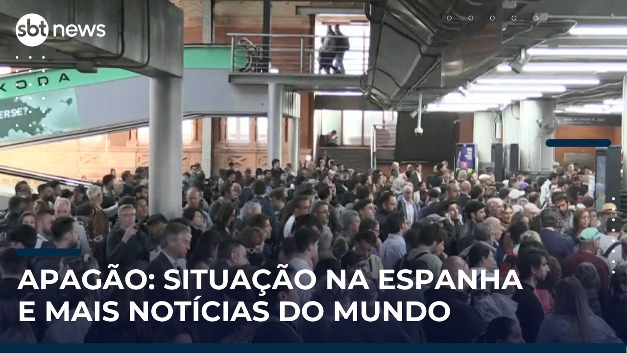 Giro pelo mundo: Apagão na Europa e mortes após desmoronamentos | #SBTNews Manhã (29/04/25)