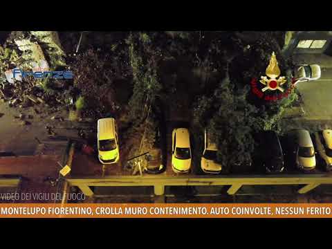 Crolla muro contenimento, auto coinvolte. Nessun ferito, ma cinque famiglie evacuate