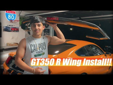 Installing a GT350R Wing!! (Anderson Composites)
