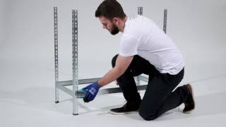 TKT Scaffale in Metallo Grigio con Base in Legno - 5 Ripiani, 175Kg per Ripiano