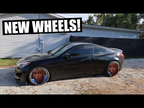 I GOT NEW WHEELS FOR THE GENESIS!! (Aggressive AF)