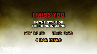 Henningsens - I Miss You (Karaoke)