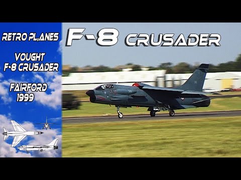 F 8 Crusader. Last duo Display At RIAT  Fairford  1999