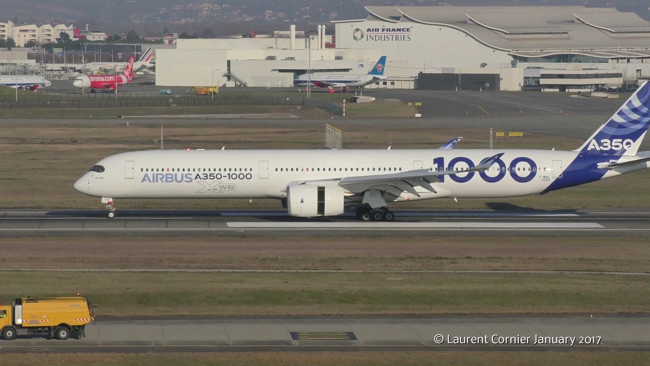 Landing Airbus A350-1000 msn 59 F-WMIL (4k version)