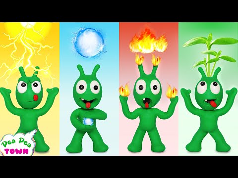 Pea Pea in Secret Rooms of Four Elements | Cartoon for Kids