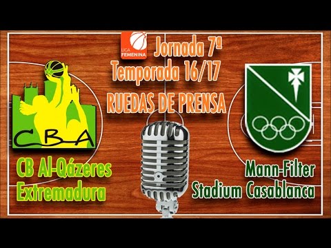 Ruedas de prensa: CB Al-Qázeres Extremadura - Mann-Filter [LF 16/17]