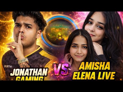 Jonathan Gaming vs Amisha & Elena LIVE 😱 | Crazy Gameplay & Fight
