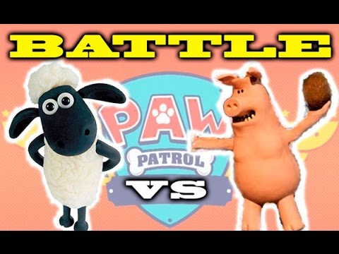 Paw Battle = Shaun the Sheep = Shaun vs Naughty Pig