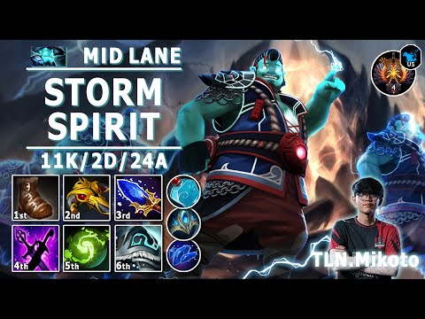 Storm Spirit Mid Lane | 7.31c | TLN.Mikoto Pro SS Play | Dota 2 Immortal Gameplay