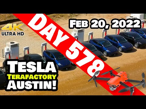 PRODUCTION CARS READY TO LEAVE GIGA TEXAS! - Tesla Gigafactory Austin 4K  Day 578 - 2/20/22 - Tesla
