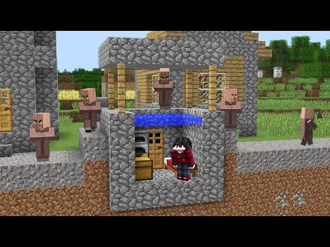 ถ้าเกิด!! ผมแอบอยู่บ้านใต้บ่อน้ำ $1,000,000 เหรียญ ของคนในหมู่บ้าน จะรอดไหม - (Minecraft คนรวยคนจน)