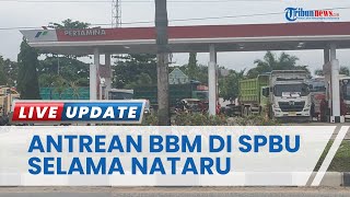 Antrean BBM di SPBU Selama Nataru Meningkat di Pelalawan, Antrean Kendaraan Solar Juga Meningkat