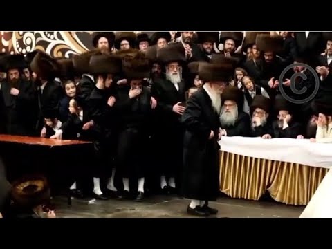 Pshevorsk Rebbe Dances Mitzvah Tantz at His Grandchild’s Wedding | האדמו”ר מפשעווארסק במצוה טאנץ