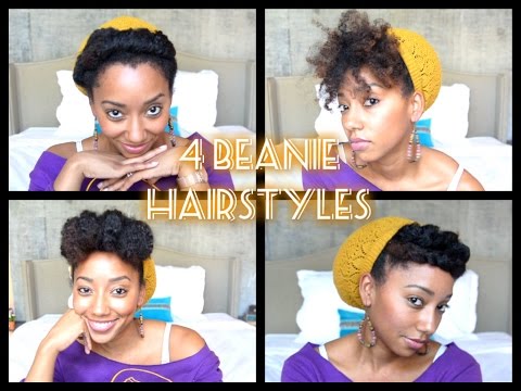 4 BEANIE HAIRSTYLES ON NATURAL HAIR