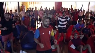 RCB player support Mumbai Indians RCB player reaction while watching mi vs dc Virat reaction mivsdc RCB player support Mumbai Indians RCB player reaction while watching mi vs dc Virat reaction mivsdc