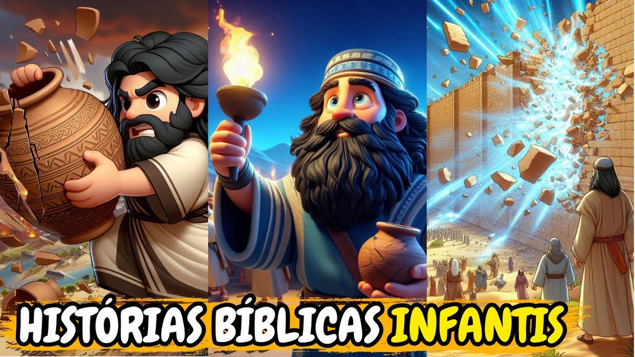 HISTÓRIAS BÍBLICAS INFANTIS: Profeta Jeremias/ Gideão e os 300/A Conquista de Jericó