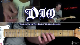 Rainbow In The Dark Guitar Lesson (FULL SONG) - Dio