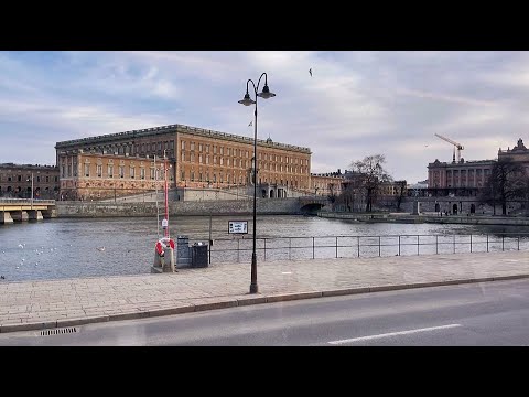 Exploring Stockholm/Sweden on Bus No.57: via Slussen, Old Town