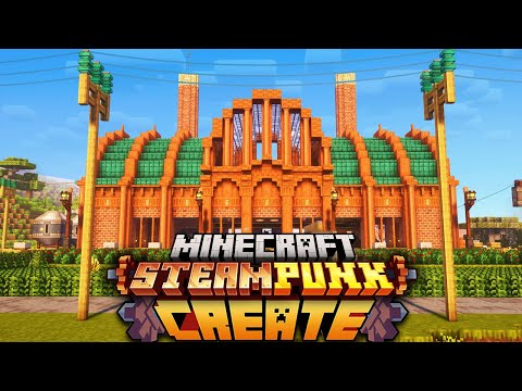 Insane! I Created a Steampunk Electric Power Plant | Minecraft Create Mod