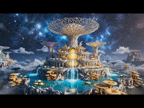Ethereal Twilight Swamp Palaces: Glowing Fungi Fireflies | 4K Magical Hush