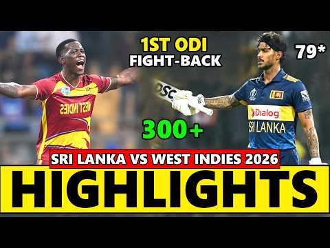 Sri Lanka vs West Indies 1st ODI Match Highlights 2026 | SL vs WI highlights