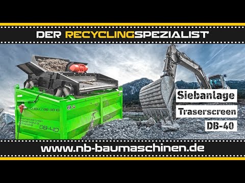 DB Engineering Traserscreen DB-40 Siebanlage | Flachdecksieb | Siebbox | Galabau | 950kg