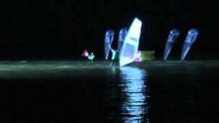 preview picture of video 'Surf World Cup 2013 Podersdorf am See  - Chiemsee Tow-In at night'