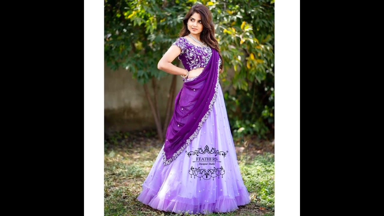 Stylish Model Lehenga Design/Beautiful And Trendy Latest Half Saree Designs 2023 #halfsaree #lehenga