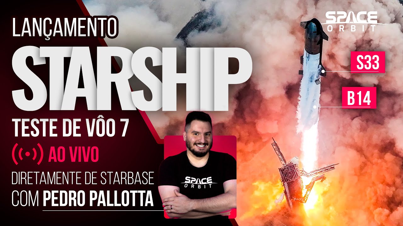 LANÇAMENTO DO STARSHIP V2 E POUSO DO SUPER HEAVY AO VIVO DO TEXAS! - VOO 7