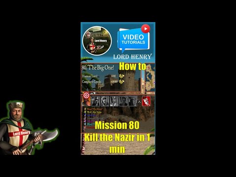 How to Kill Nizar in Mission 80 in just 1 minute! Stronghold Crusader HD #crusader #stronghold